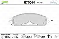 

Ten brake pad for 671044 for