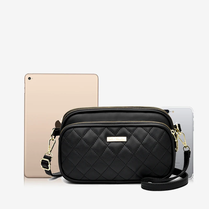 Trendy Quilted Design Crossbody Bag For Women Brand Small Shell Shoulder Bags Ladies PU Leather Small Handbags Phone Purse
