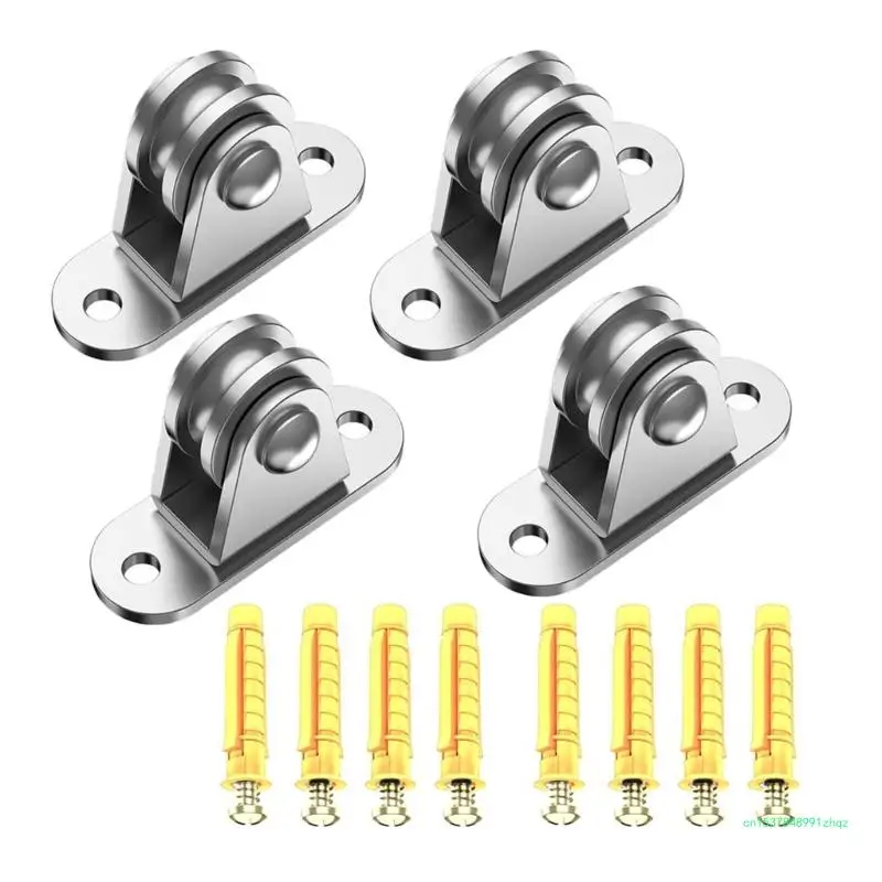 Small Pulley Block Silents Wall Ceiling Mount Pulley Wheel for Cord Material
