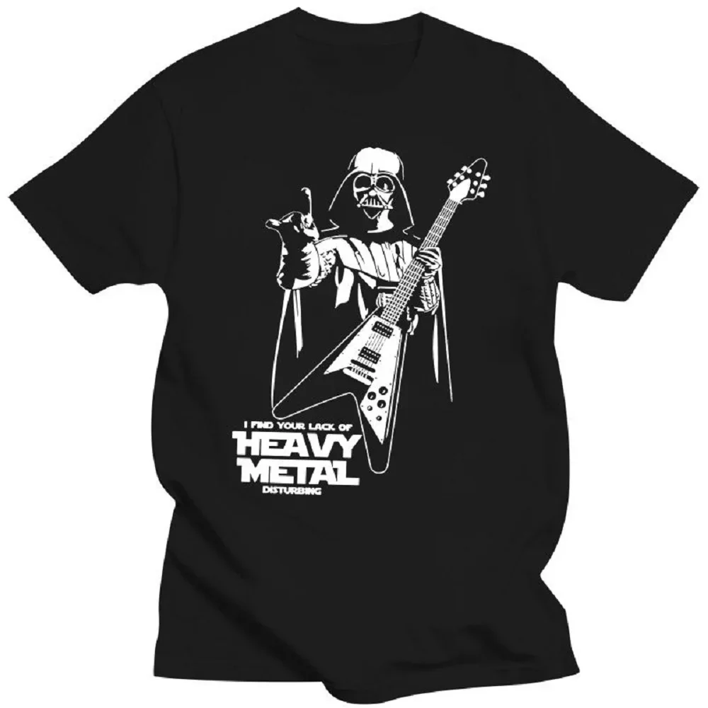 

Забавная новинка футболка женская одежда с коротким рукавом мужская футболка S W I Find Your Lack of Heavy Metal Flying V Guitar