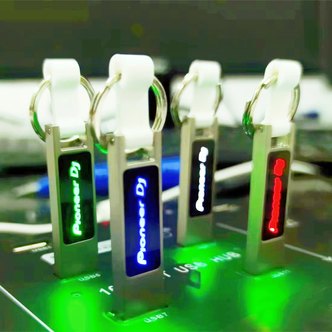 Color Led Light Metal Stick Usb 2.0 Pendrive Nome da Empresa Personalizado Padrão Pioneer dj 2023 128gb 64gb 32gb