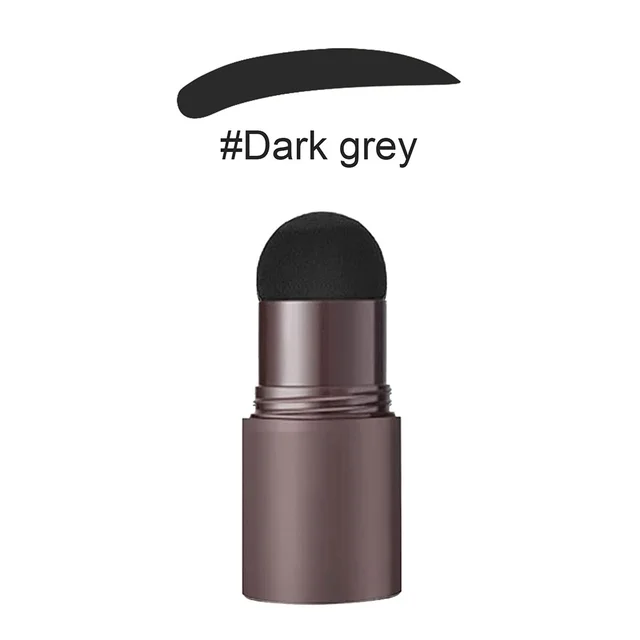 6 Colour Natural Stick Hair Line Contour Template Eyebrow Shaping Kit Stamp And 10 Pieces Brow Stencil Long Lasting Waterproof Dark grey 1