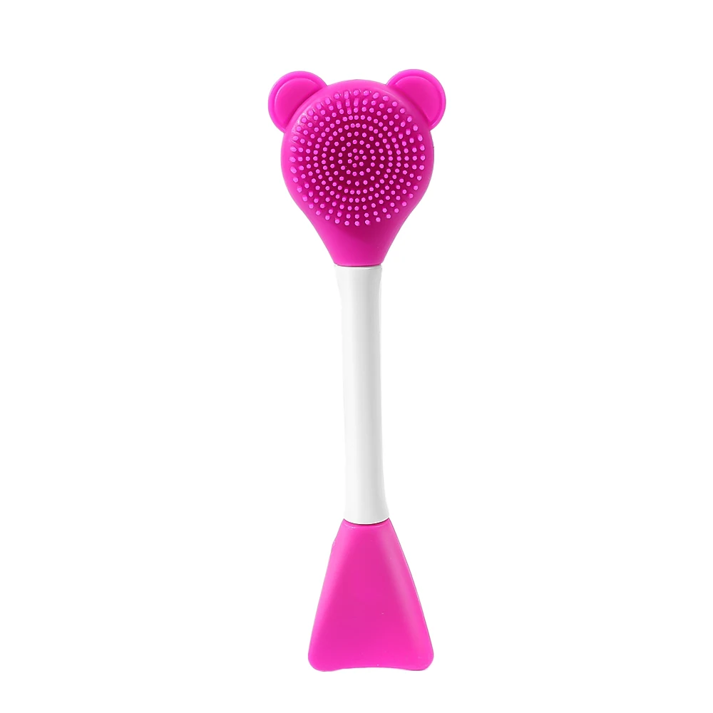 Dual-Head Silicone Facial Mask Applicator and Spatula Set