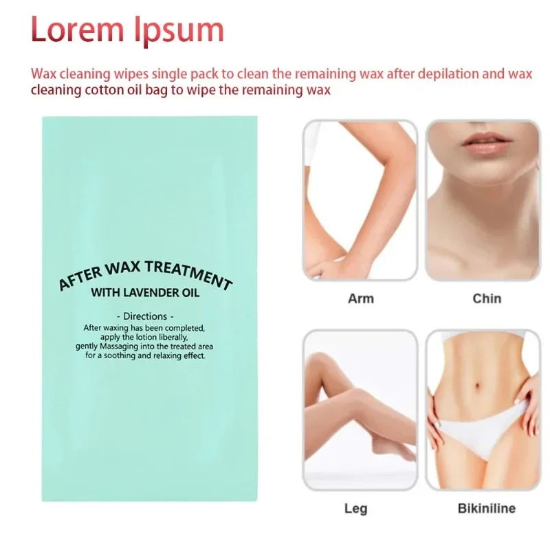 10PCS Wax Removal Wipe Wrapped Wet Tissue Wax Oil Cleaning Sticker Strips for Face Leg Eyebrow Arm Body Hair Removal Tools