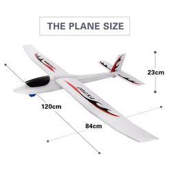 Airplane Hand Launch Glider - Soft Foam Throw & Fly Toy (WHITE)