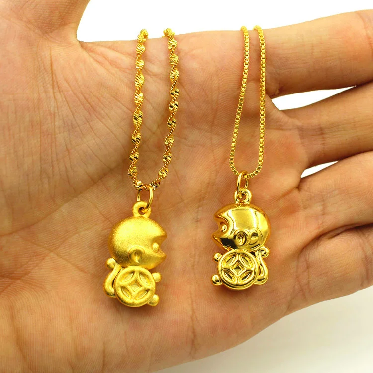 

Euro Gold Jewelry Exit 3D Monkey Necklace Golden Monkey Year of Life Accessories Necklace for Men and Women