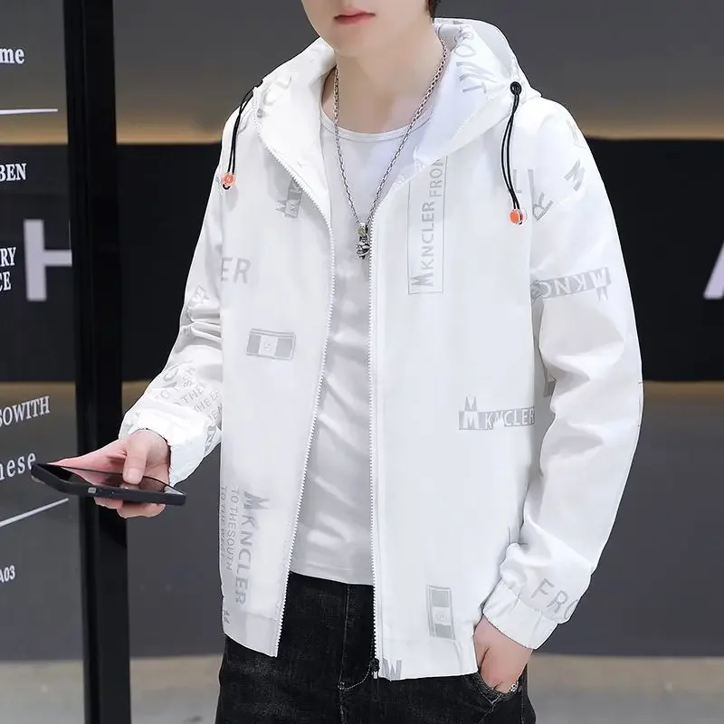 thumbnail image 1 of Chaquetas de plumón con estampado de parkas para hombre, abrigo acolchado con capucha y acolchado, promoción de invierno, ropa ligera y cálida de Corea del frío, 1 of 5