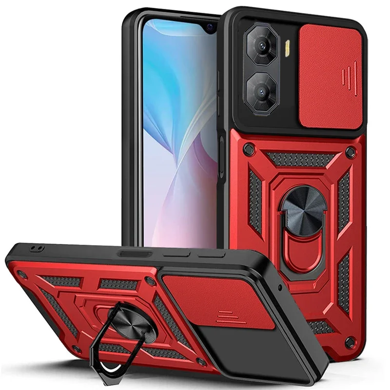 Slide Camera Lens Protector Armor Case with Military Grade Bumpers and Ring Cover