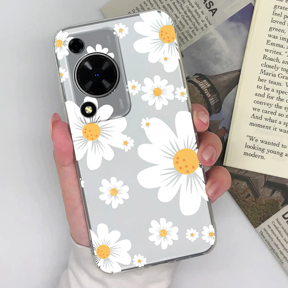 Transparent Love Heart Flower Shockproof Case