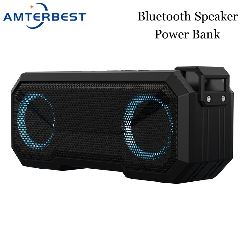 

X8 Portable TWS Bluetooth Speakers IPX7 Waterproof Stereo Sound LED Light Built-in Mic for Phone Calls and Battery Power Bank