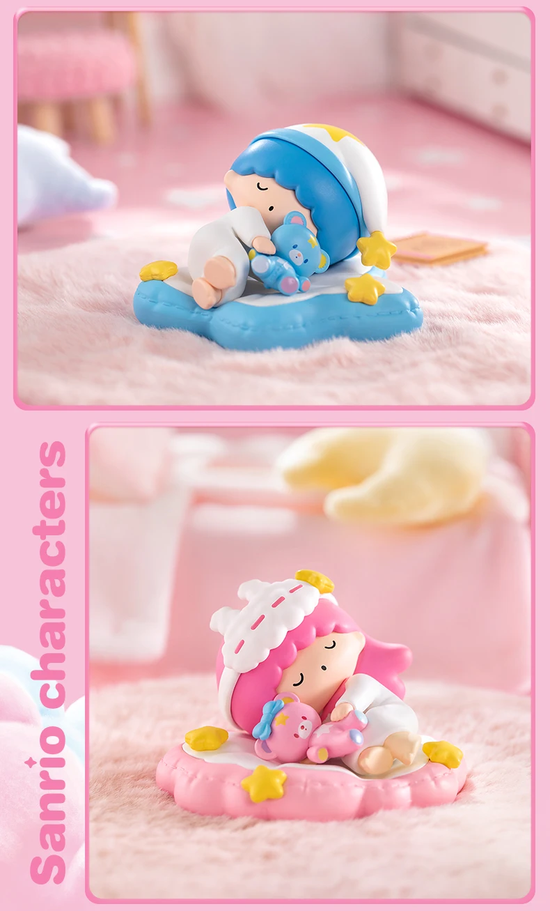 POP MART Sanrio Fall Asleep collectible figure from mystery blind box – includes free shipping to Singapore.
