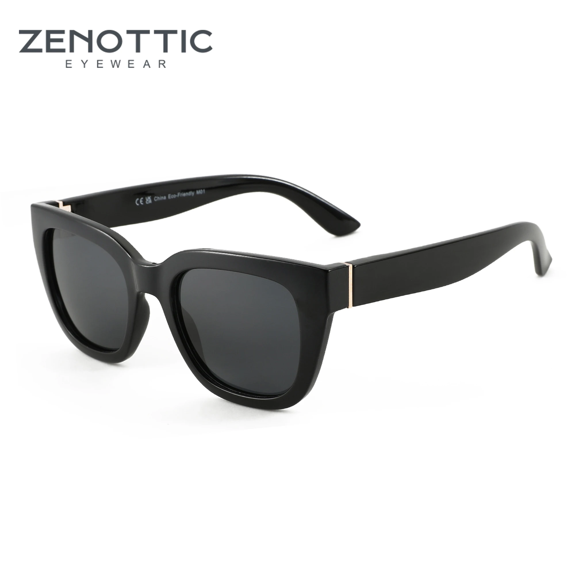 ZENOTTIC Modische polarisierte Schmetterlings-Sonnenbrille für Damen, UV400-Schutz, Damen-Sonnenbrille mit Katzenaugen-Design, ZS2218