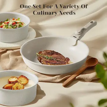 Carote Stylish 12-Piece Ceramic Kitchen Cookware Collection 1
