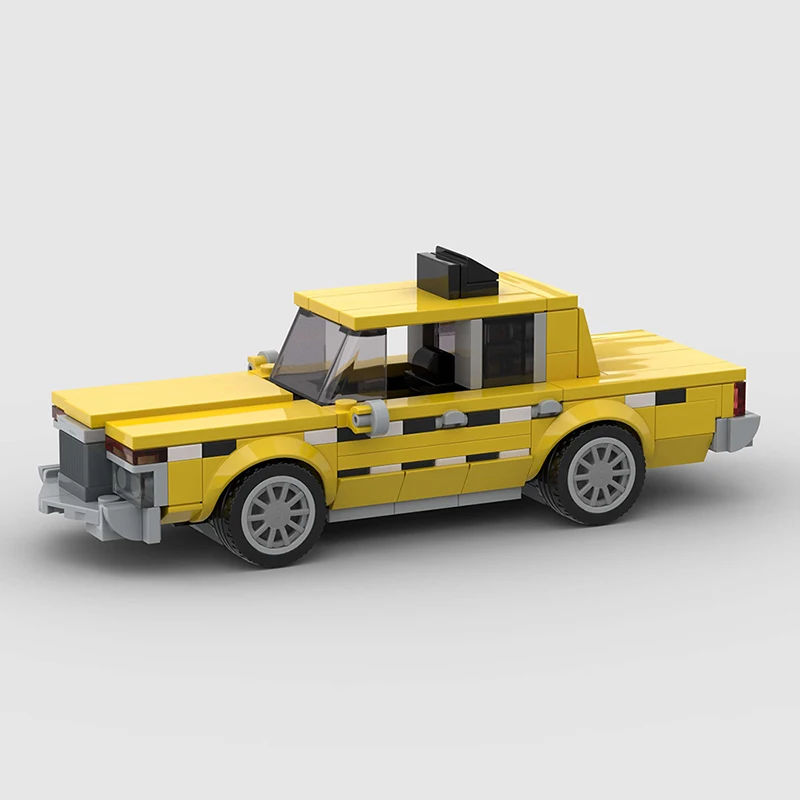 

Игрушка-конструктор MOC Taxi автомобиль с кабиной на пятом проспекте, Классическая модель автомобиля, игрушка, рождественский подарок, городской технический кирпич, креативные идеи