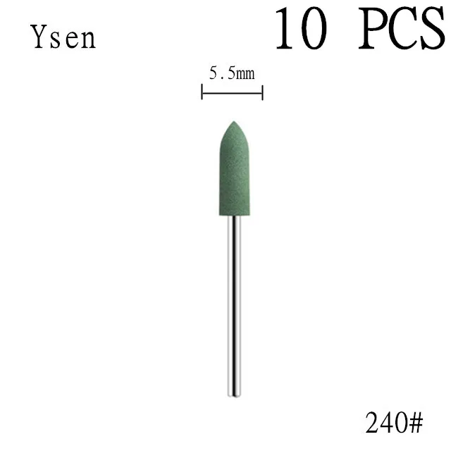 6-Piece Rubber Silicone Nail Drill Bit Set for Manicure and Polishing