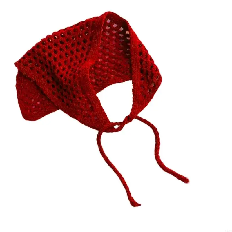 Y3NE Mehrzweck-Höhlen-Strickschal, dreieckiger Hüftschal, Kopfwickel für Frauen und Mädchen, Outdoor-Aktivitäten, Strandurlaub – Detail 3