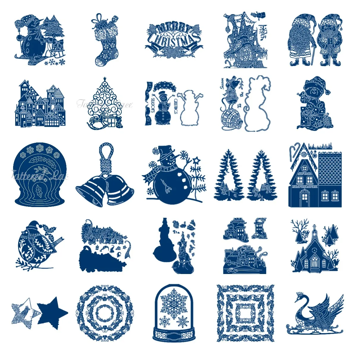 Natale Snowflake House Swan Metal Cutting Muore Per Scrapbooking Paper Craft Handmade Card Album Punch Art Cutter 2022 Nuovo