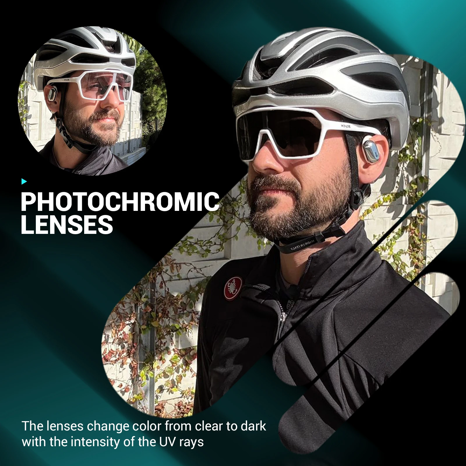 Photochromic UV400 Outdoor Sports Eyewear - Unisex Cycling, Running, and Hiking Sunglasses