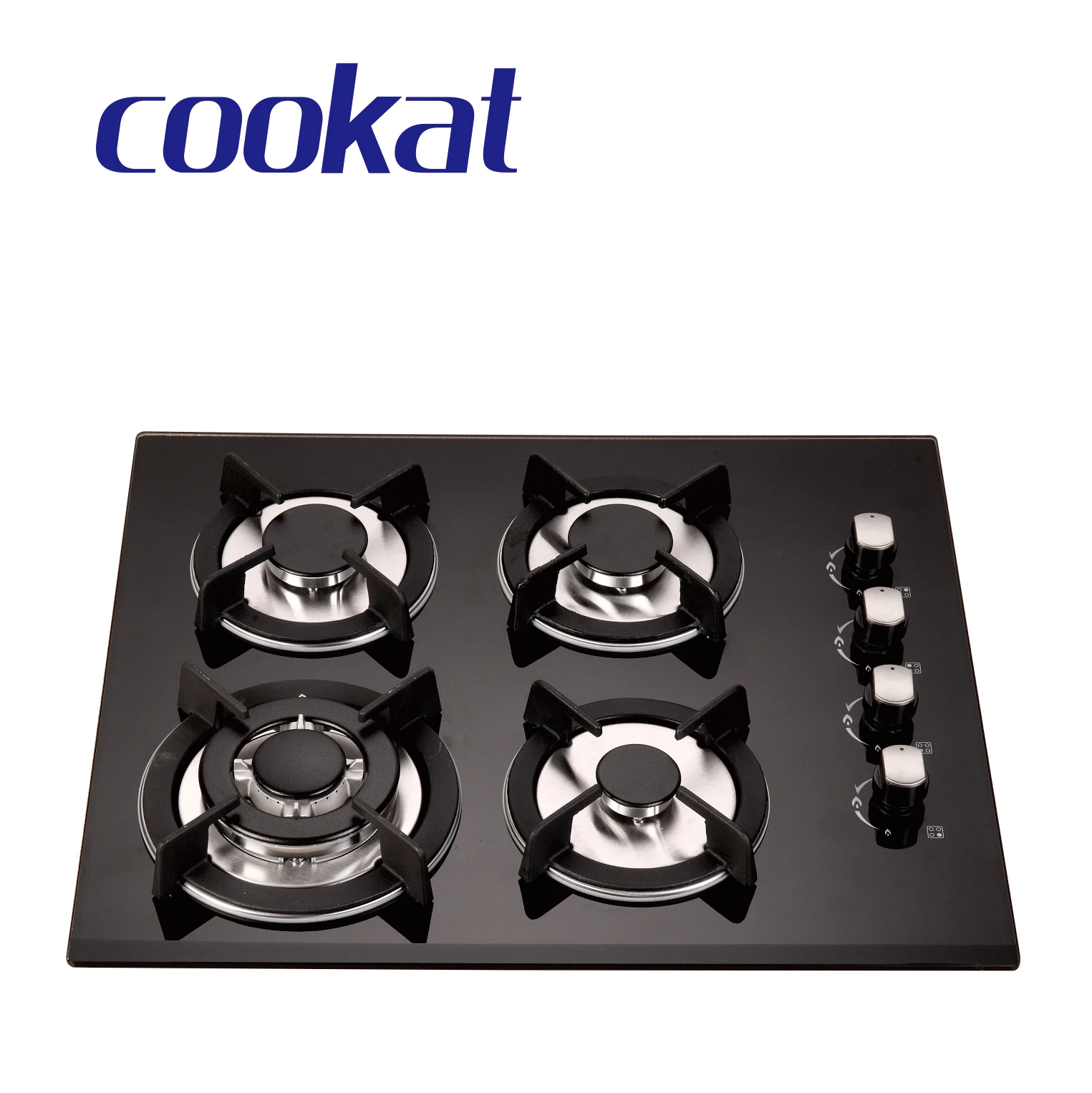 OEM/ODM 4 Burner Glass Kitchen Gas Stove / 4 Burner Cooker Hob