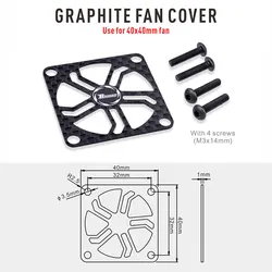 Rocket RC High - Performance Heat Dissipation Cooling Fan for Brushless Motors (40mm Carbon Board)