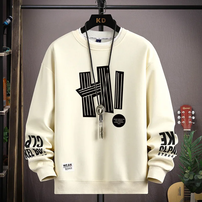 Spring  Autumn Men's Sweatshirt Japan Cartoon Cat Sportswear Long Sleeved O Neck T-shirt  Harajuku High Street Men Clothing 2024 4