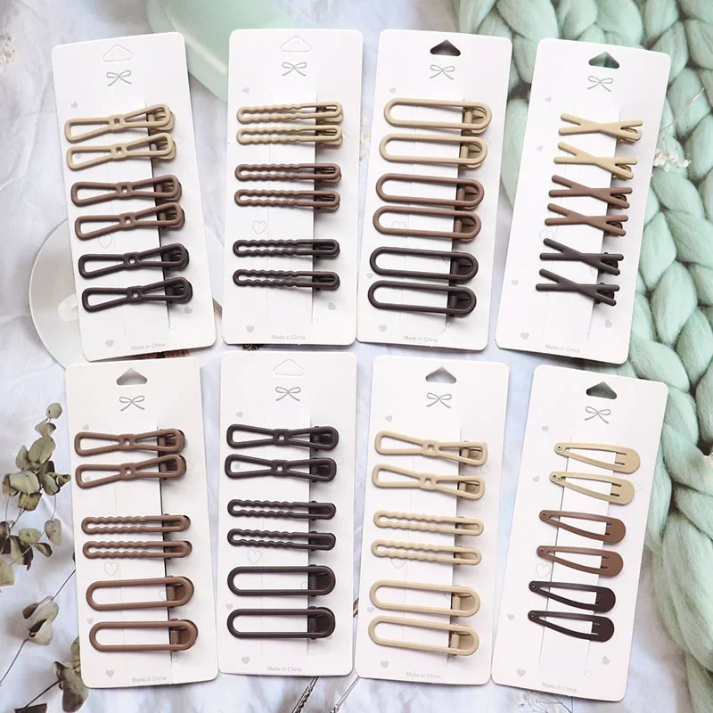 Accessori Per Fermagli Per Capelli Per Donna Pinzas Para El Cabello Clip Pince Cheveux Per Ragazze Pelo Coreano Carino Marrone Side Femme Pins