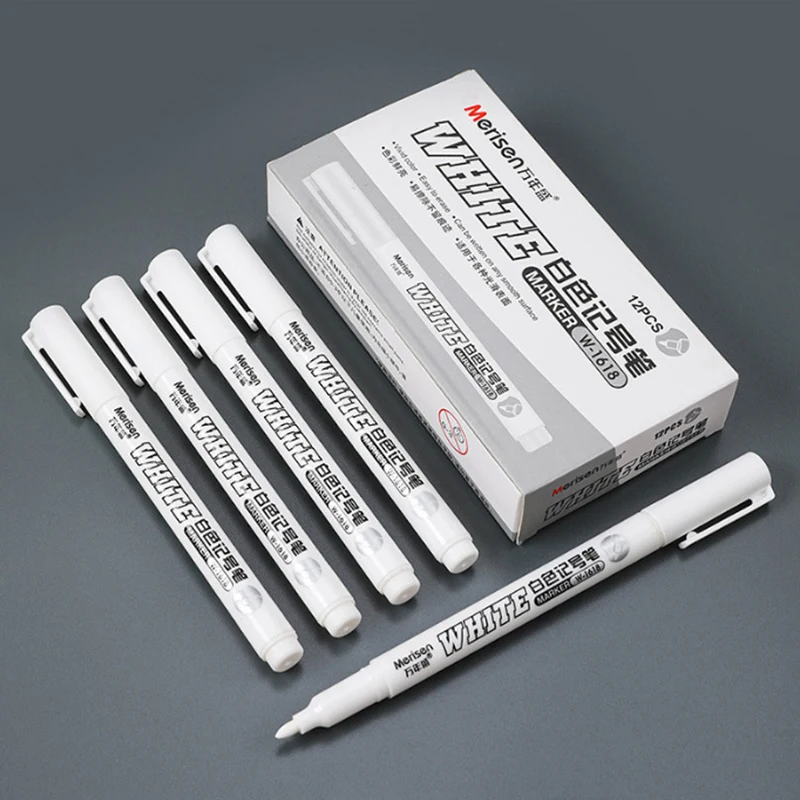 

White Marker Pen 1mm Quick-drying Waterproof Paint Pen Tire Painting Touch-up Paint Pen