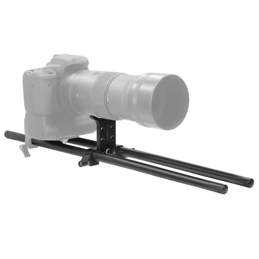 2PCS 10cm 25cm 30cm 40cm Carbon Fiber Tube Rod w/ 15mm Telephoto Lens Support fo