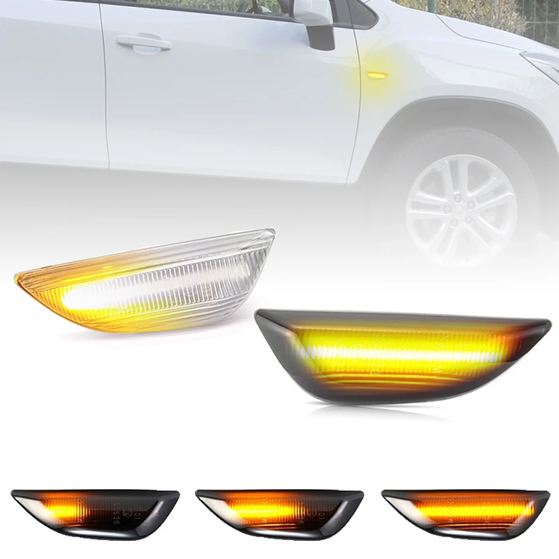 

Для Opel Mokka 2012-2016 Chevrolet Trax 2013-2019 Buick Encore 2013-2020 светодиодный боковая габаритная лампа для крыла динамический сигнал поворота
