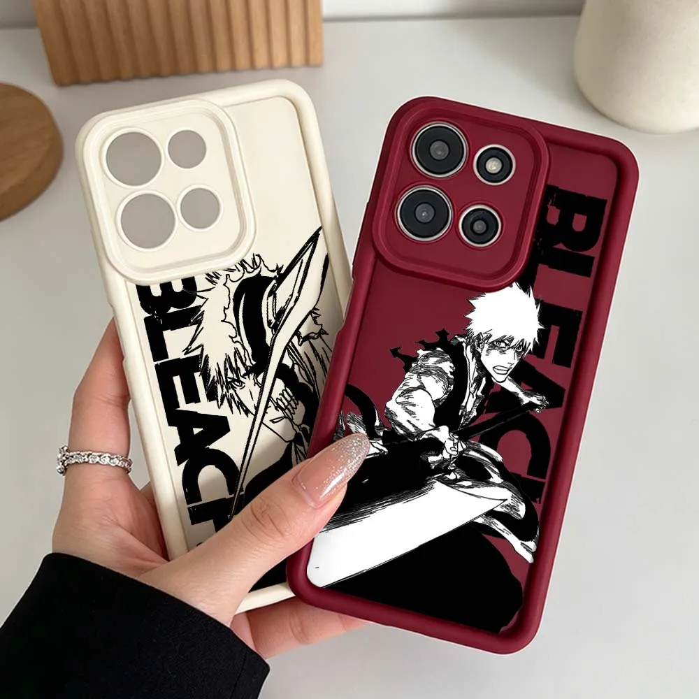 B-Bleach Anime Silicone Phone Case with Eye Ladder Design