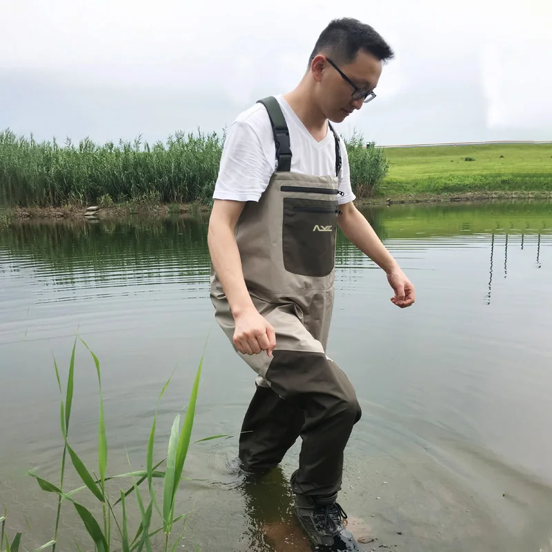 Fly Fishing Waders Rubber or Felt Sole Fishing Boots Waterproof Waders and Shoes Set Neoprene Socks Waders
