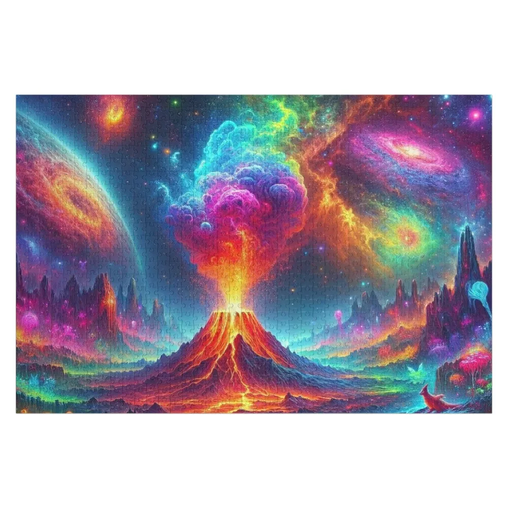 Volcano Smoke Forms Universe Jigsaw Puzzle Personalized Wooden Name Custom Gift Scale Motors Personalised Puzzle paul klee full moon jigsaw puzzle scale motors iq children puzzle