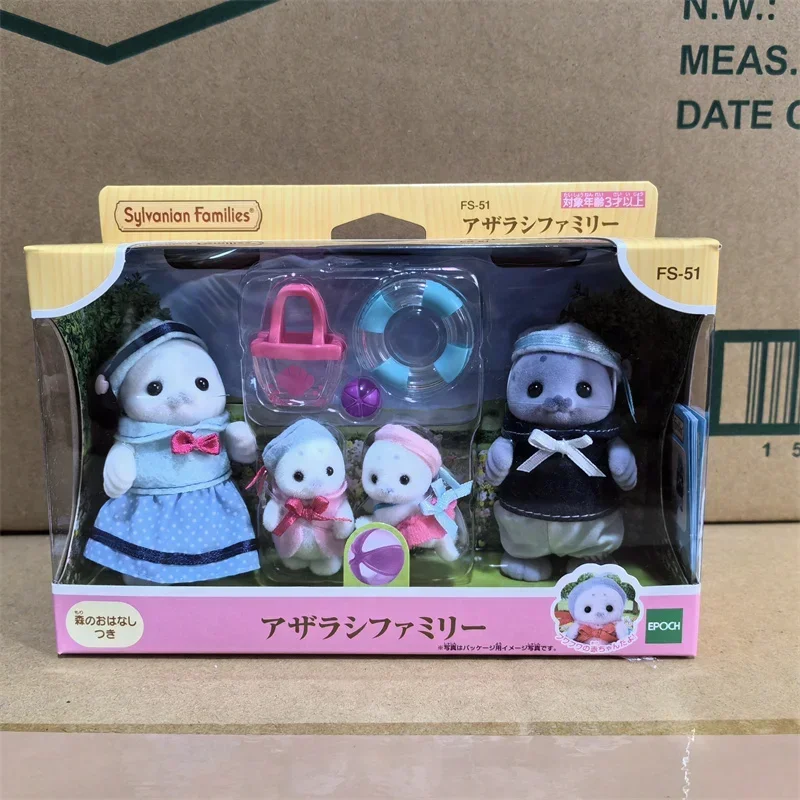 Sylvanian Families Anime Girl Figures Calico critters Dollhouse Furniture Set Kitchen Toys for Kids The Seal Family anime girl figures dollhouse furniture set kitchen toys doll house toys