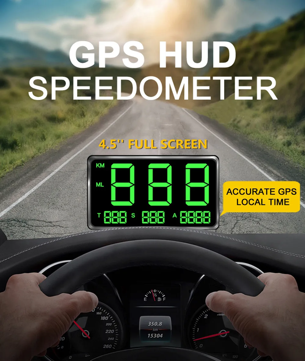 

Automobile general HUD head-up display GPS speeding alarm mileage statistics head-up display C80