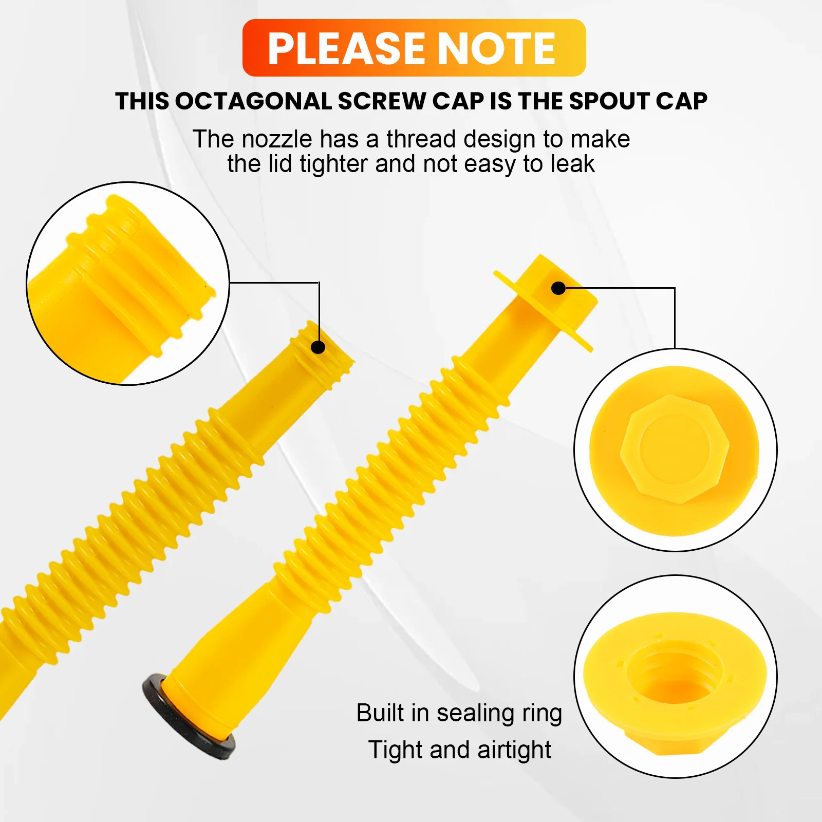 Spacemart Gas Can Spout Replacement, Flexible Pour Nozzle