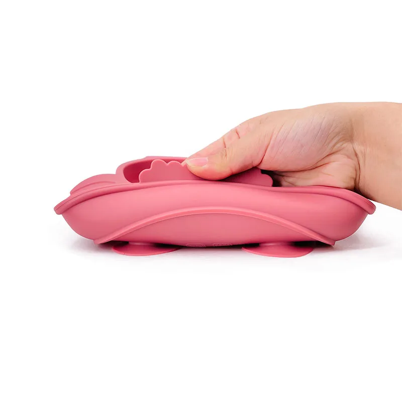 Silicone Dining Plate BPA Free Children Dishes Suction Plates for Toddlers Baby Training Feeding