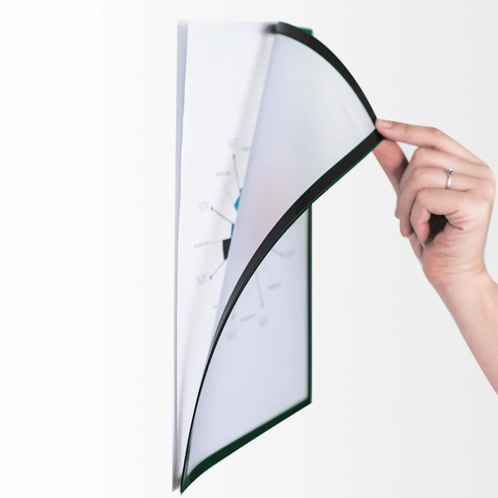 Magnetic File Frame Transparent PVC Document Display Frame for A4 Size Letter Paper Photo Picture Work Schedule Transparent PVC