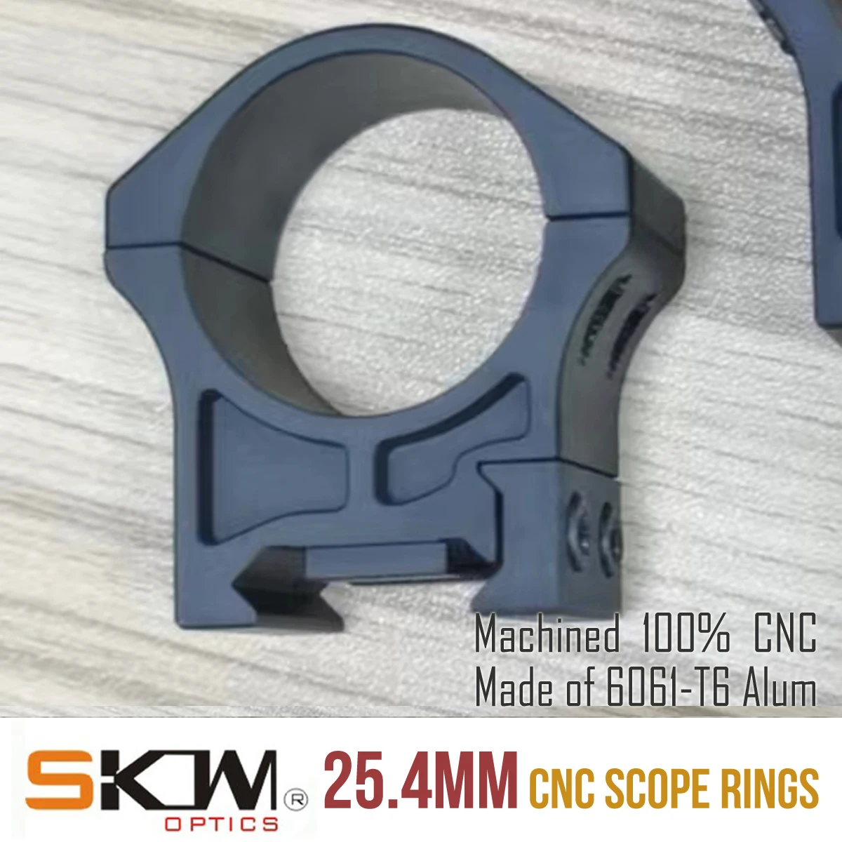 SKWGEAR-Medium Scope Rings, Tactical, 25.4mm, 6061-T6 Mount Fit, Picatinny CNC, Heavy Duty,