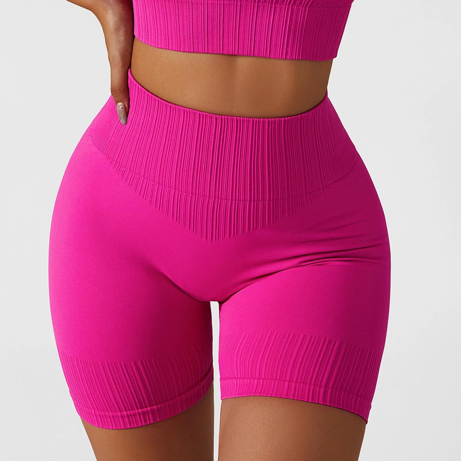 

Women High Waist Solid Sexy Seamless Biker Shorts Push Up Bubble Butt Lift Hot Booty Short Pants Spring Summer Mujer Cortos