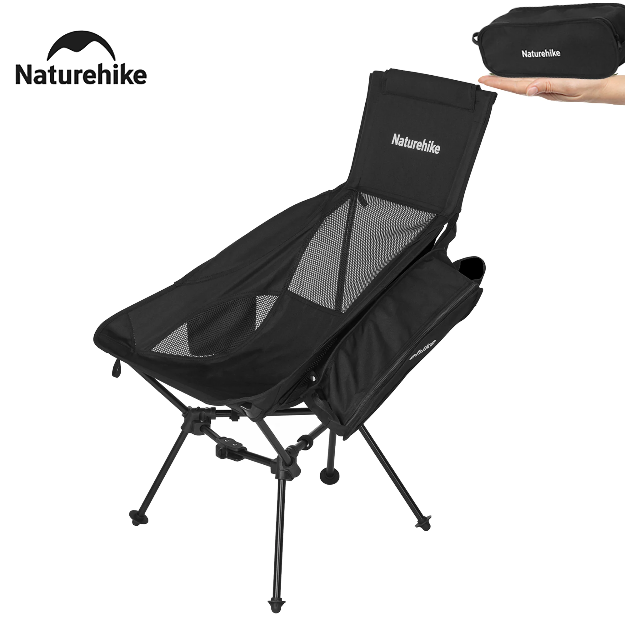 Fauteuil de pêche Naturehike 2024 ultraléger haute charge stable avec dossier haut pour camping