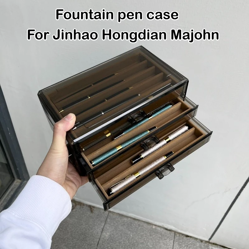 Espositore Multistrato di Lusso per 15 Penne Stilografiche, Organizzatore per Collezionisti, Vetrina per Penne, Forniture Scolastiche e Cancelleria - immagine 2