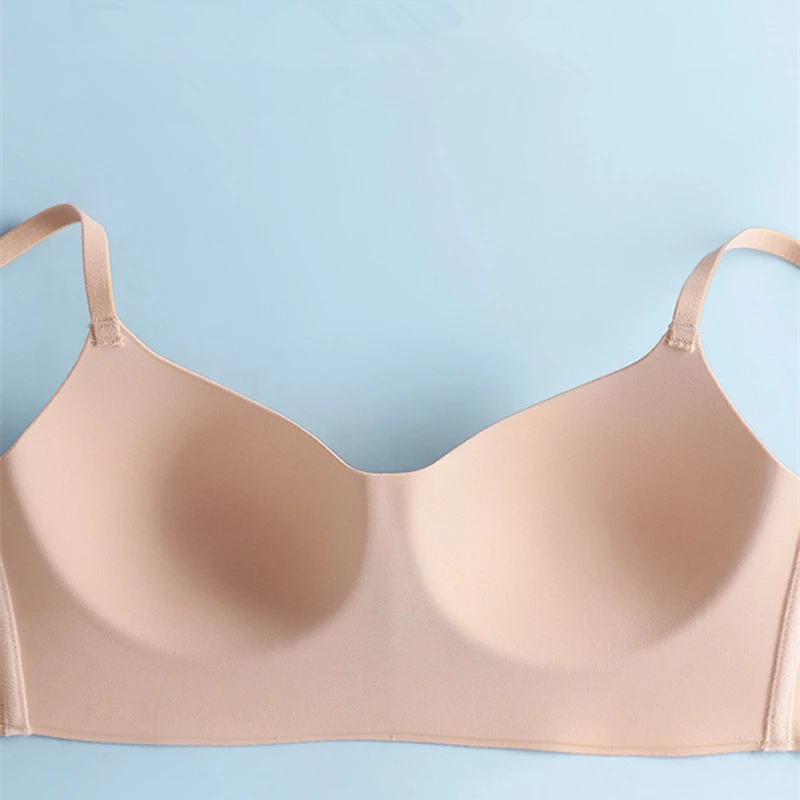 Seamless Underwear Women's Thin Section Big Breasts Show Small Breasts Gathered Breasts Anti-lighting Bra Breathable