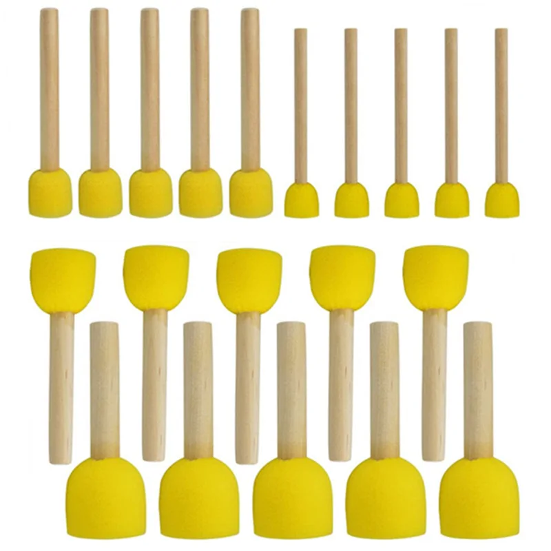 Children&rsquo;s Art Rubbing Tool Material Mushroom Head Seal Circular Sponge Painting Brush Graffiti Brush Sponge for Painting