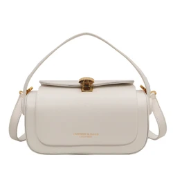 Elegant Mini Square Crossbody Bag - Luxury Designer Pure Color Shoulder Satchel - 20x12x9cm (Style 1 Beige)