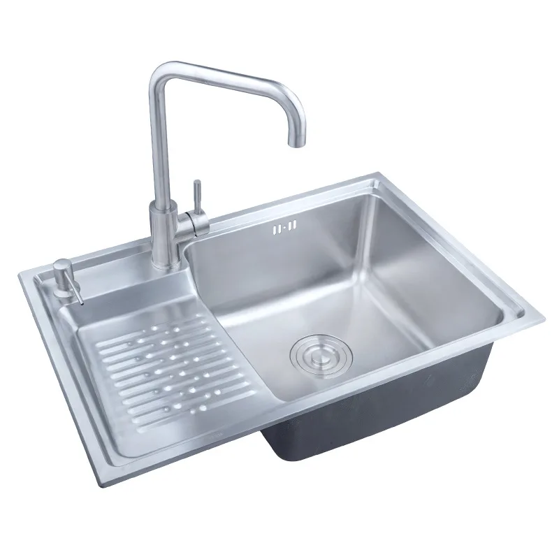 ตู้ซักผ้าสแตนเลส 304 สำหรับใช้ในบ้าน รุ่น 7545 พร้อมแผ่นซักผ้าและอ่างล้าง รุ่น 6845 1