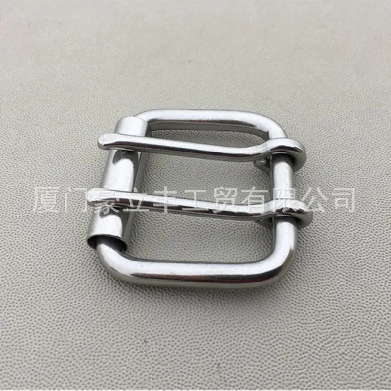 Stainless Steel Double Pin Buckle Solid Cowboy Belt Hardware Roller Wastband Head 52mm 60mm 2