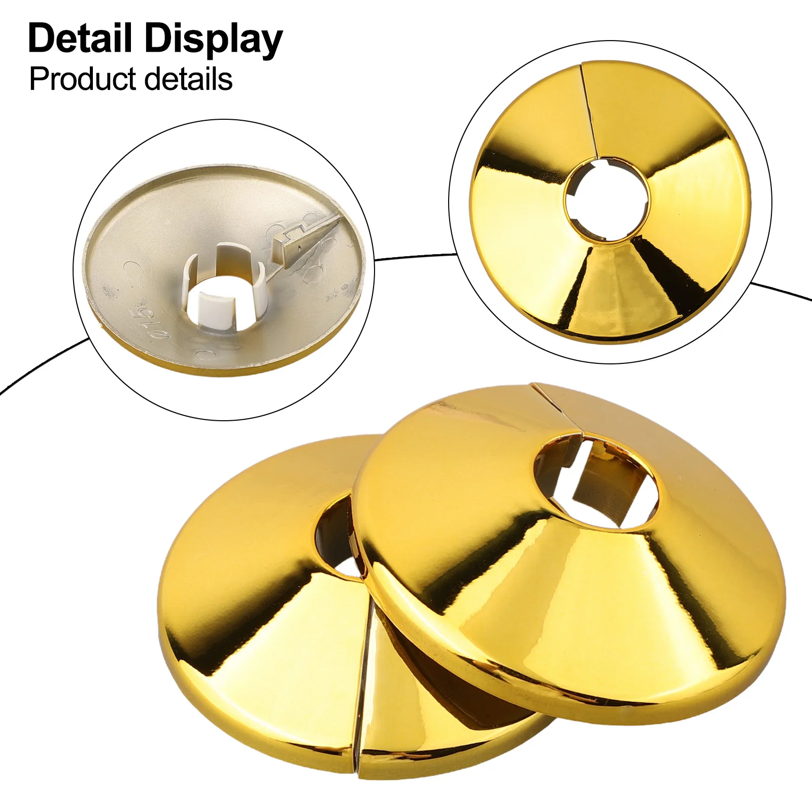 

4 Pieces 15mm Electroplate Radiator Plastic Pipe Collars Cover Floor Decorative Chrome Colour Silver Electroplate Collars Tools