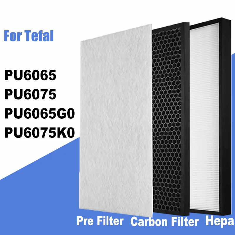 

XD6071 XD6061 Replacement HEPA Carbon Filter For TEFAL PU6065 PU6075 PU6065G0 PU6075K0 Intense Pure Air Purifier