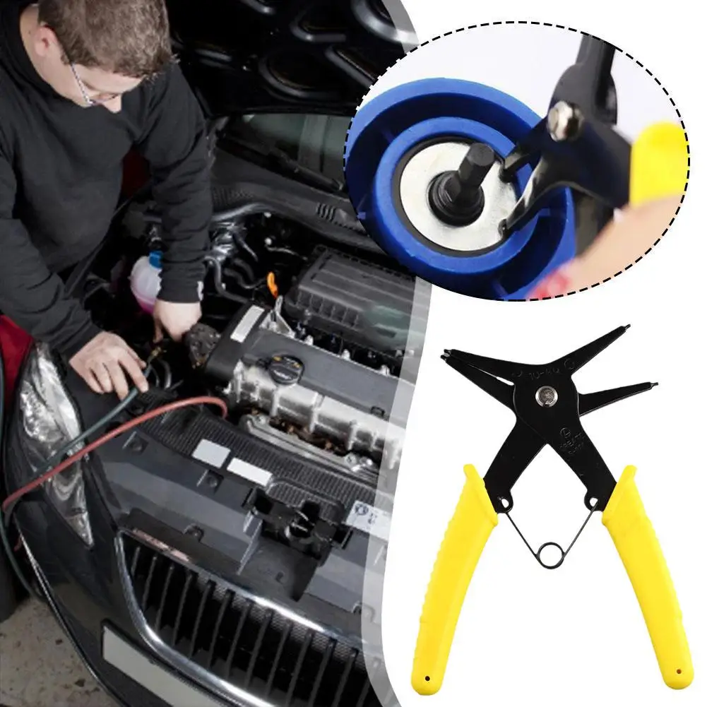 Circlip Pliers 2 In 1 Internal And External Dual Purpose Pliers Large External Removal Tool Pliers Spring Retaining F5Z6