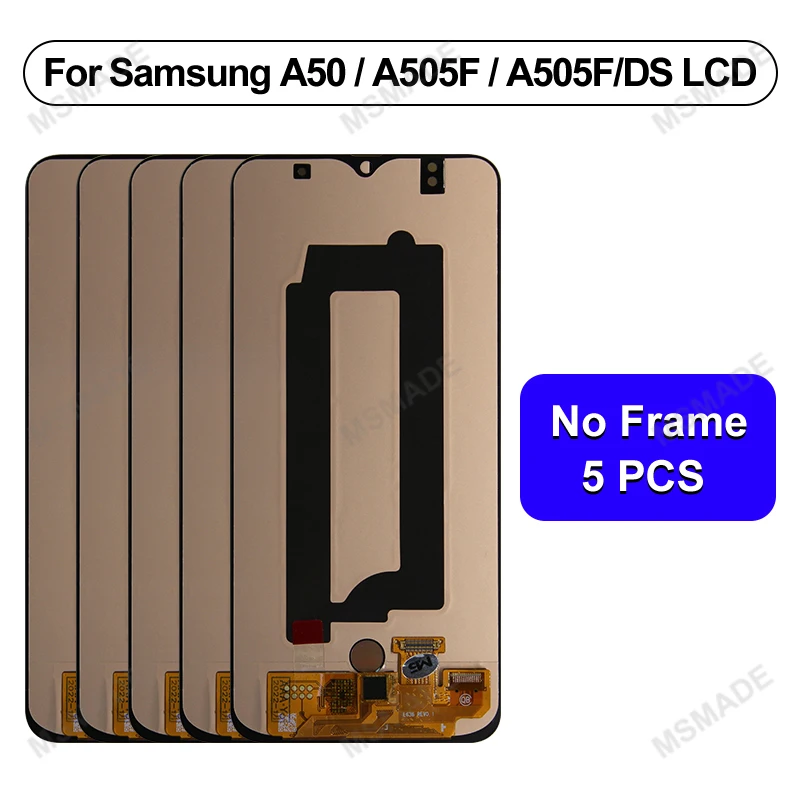 mobile lcd Super AMOLED For Samsung Galaxy A50 SM-A505FN/DS A505F/DS A505 LCD Display Touch Screen Digitizer With Frame For Samsung A50 lcd screen for lcd phone cell Phone LCDs